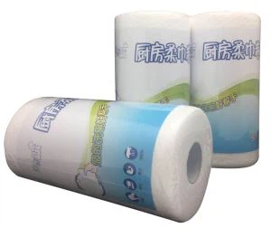 Keukenreinigingsrol veegt droge doekjes af